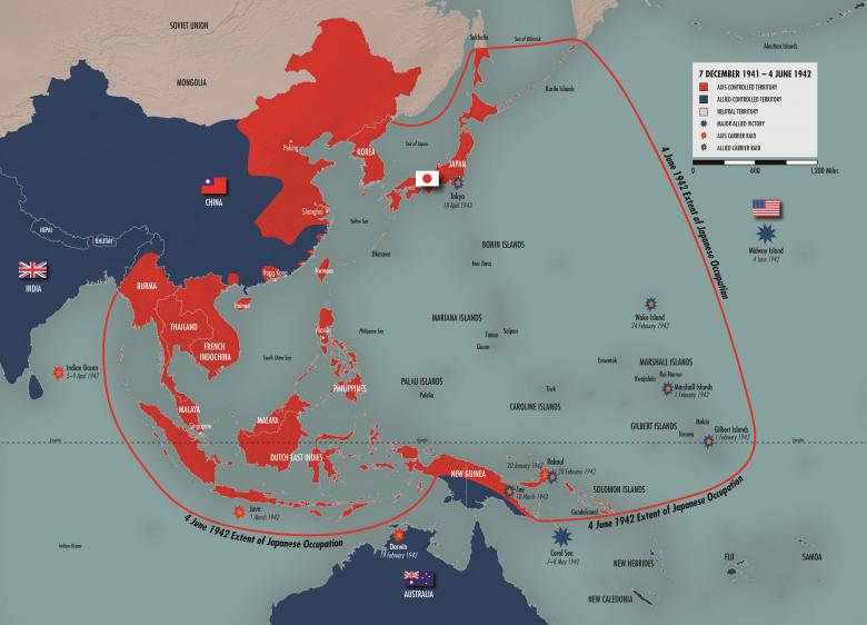 Map Of Japan During Wwii - United States Map